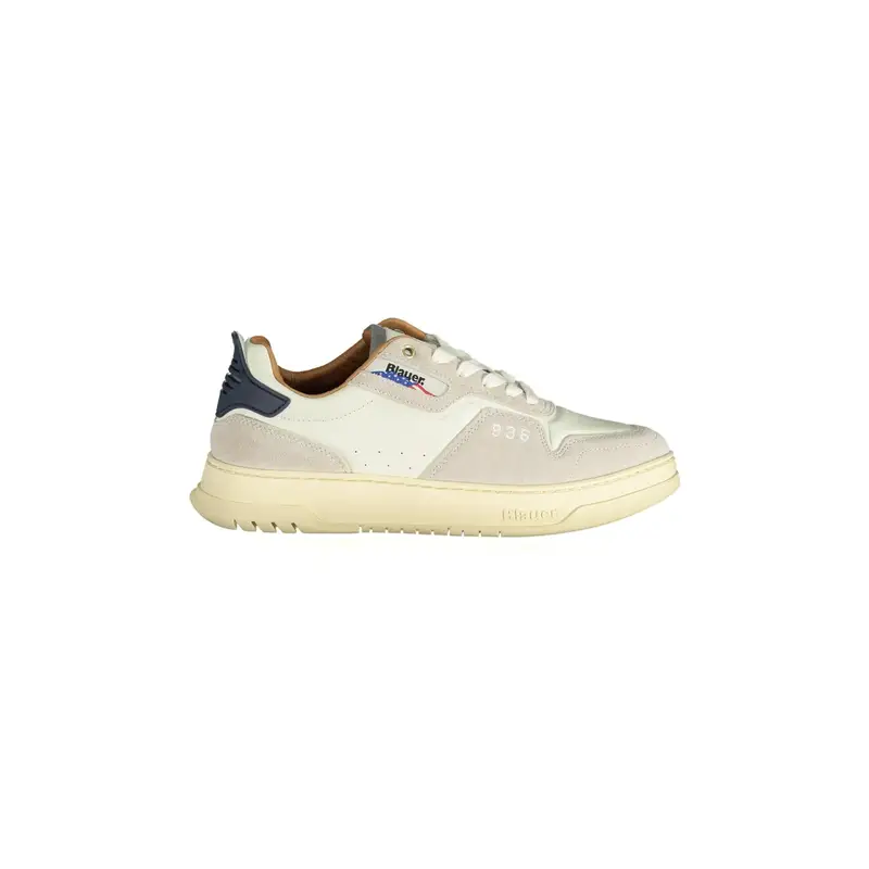Blauer Sneakers Uomo Bianche con Ricamo