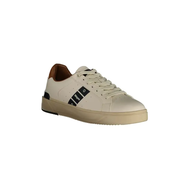 Blauer Sneakers Uomo Bianco con Stampa Logo miniatura 2