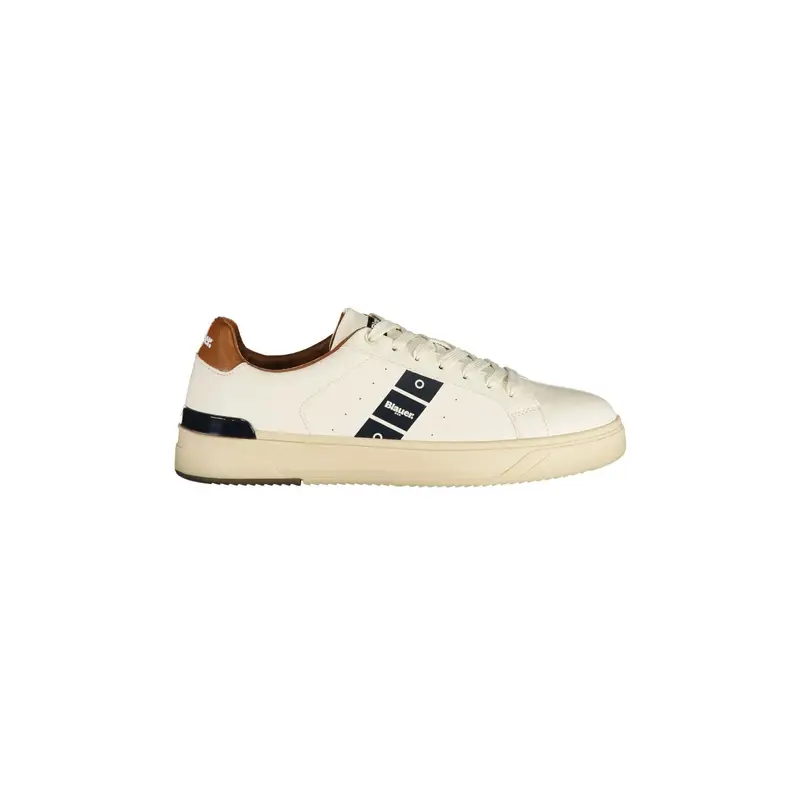Blauer Sneakers Uomo Bianco con Stampa Logo