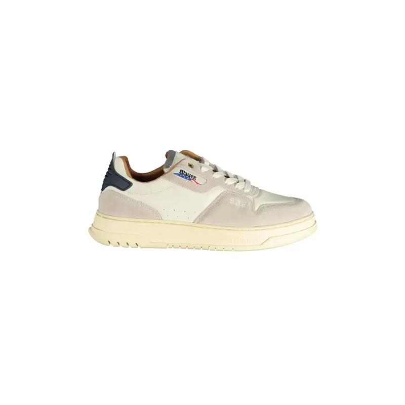Blauer Sneakers Uomo Bianco con Stampa Logo