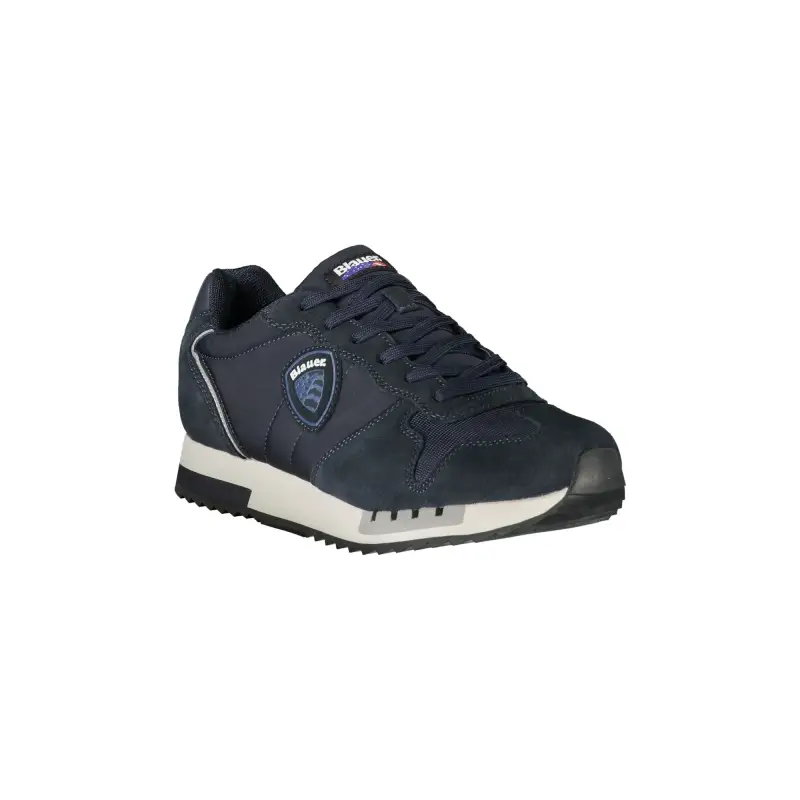 Sneakers Uomo Blu con Lacci e Dettagli a Contrasto / Blu miniatura 2