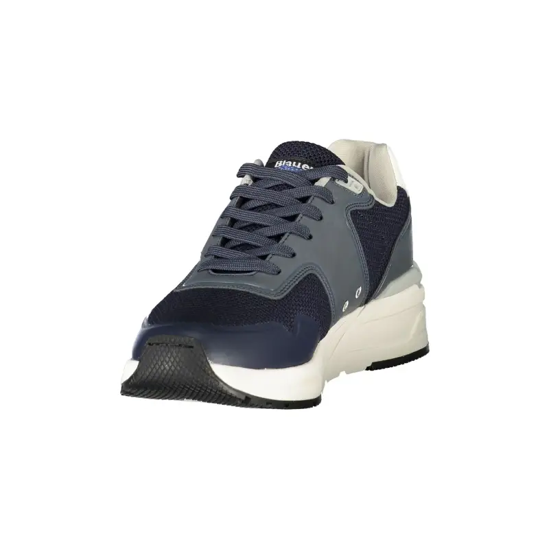 Sneakers Uomo Blu con Lacci e Dettagli a Contrasto / Blu miniatura 3