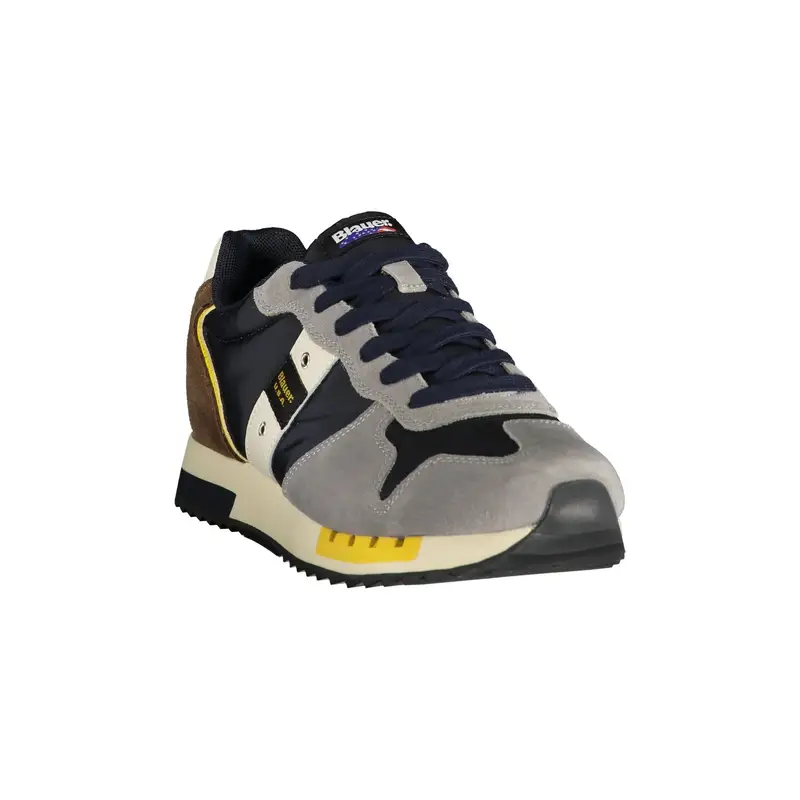 Blauer Sneakers Uomo Grigie con Stampa Logo miniatura 2