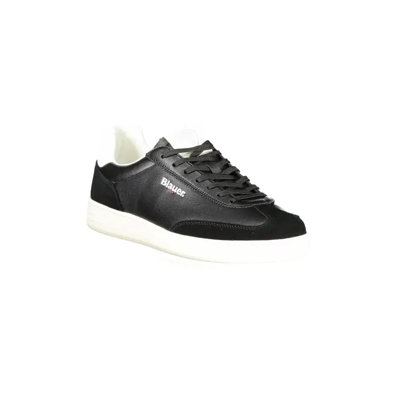 Sneakers Uomo Nere con Lacci e Dettagli a Contrasto Bianco / Nero miniatura 2