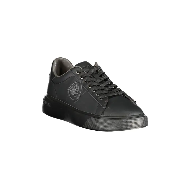 Blauer Sneakers Uomo Nero con Stampa Logo miniatura 2