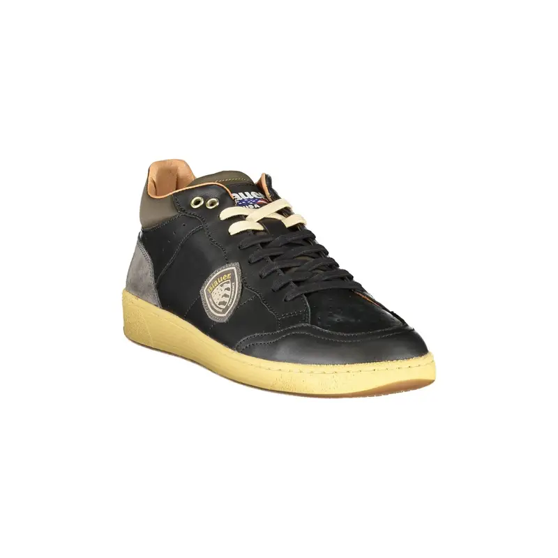 Blauer Sneakers Uomo Nero con Stampa Logo miniatura 2