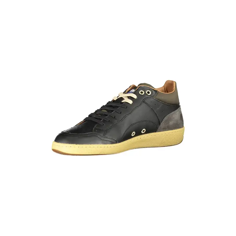 Blauer Sneakers Uomo Nero con Stampa Logo miniatura 3