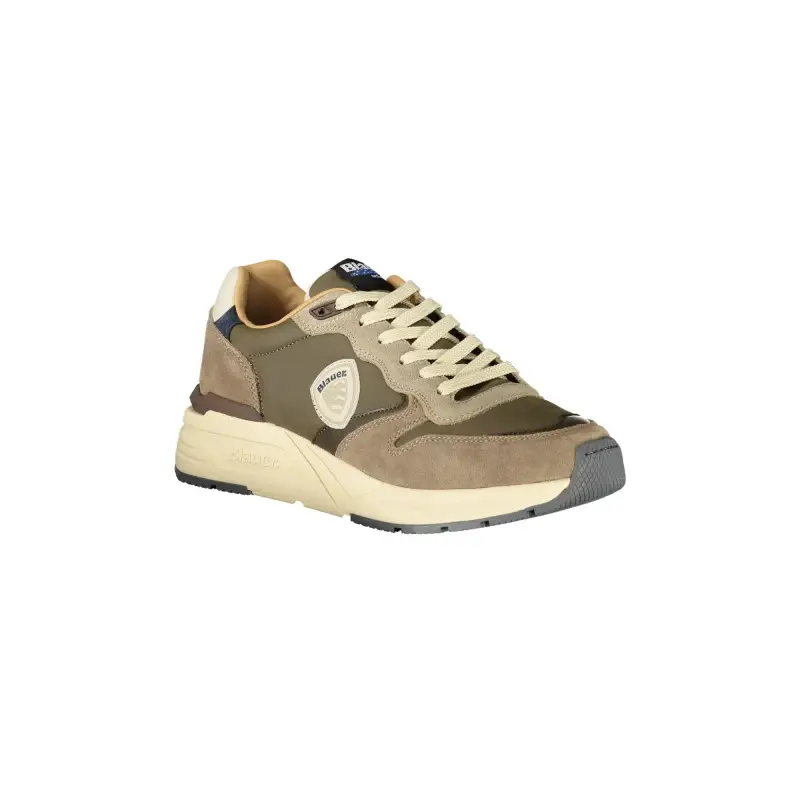 Sneakers Uomo Verdi con Lacci e Dettagli a Contrasto / Grigio miniatura 2