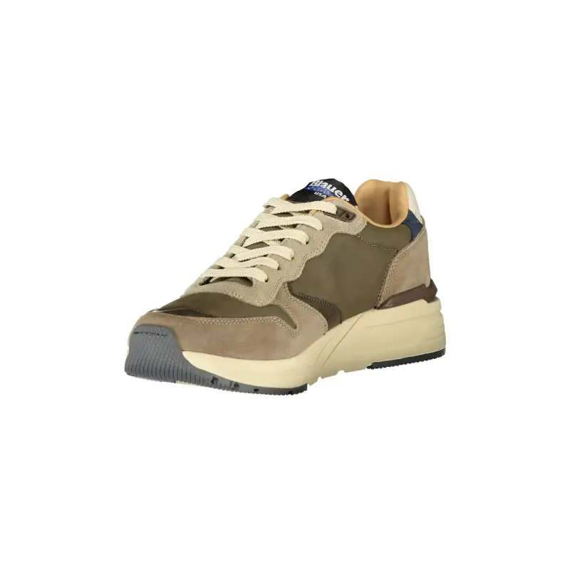Sneakers Uomo Verdi con Lacci e Dettagli a Contrasto / Grigio miniatura 3