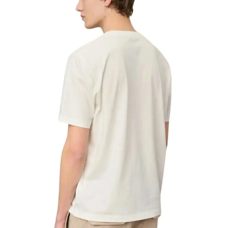 t-shirt da uomo ernst in cotone con maxi logo lettering a contrasto stampato sul davanti bianco neve miniatura 2