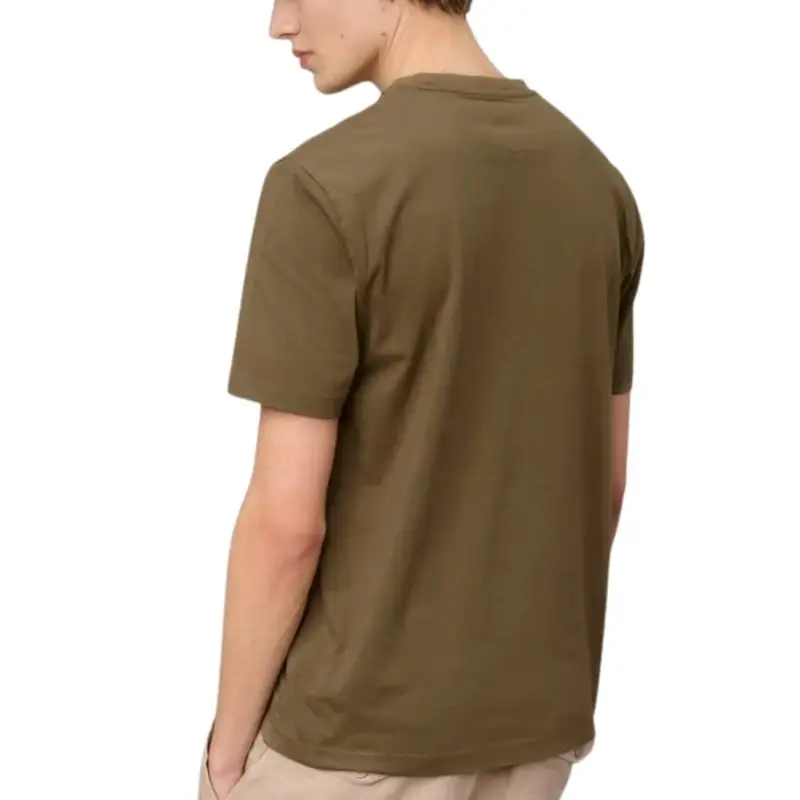 t-shirt da uomo ernst in cotone con maxi logo lettering a contrasto stampato sul davanti marrone miniatura 2