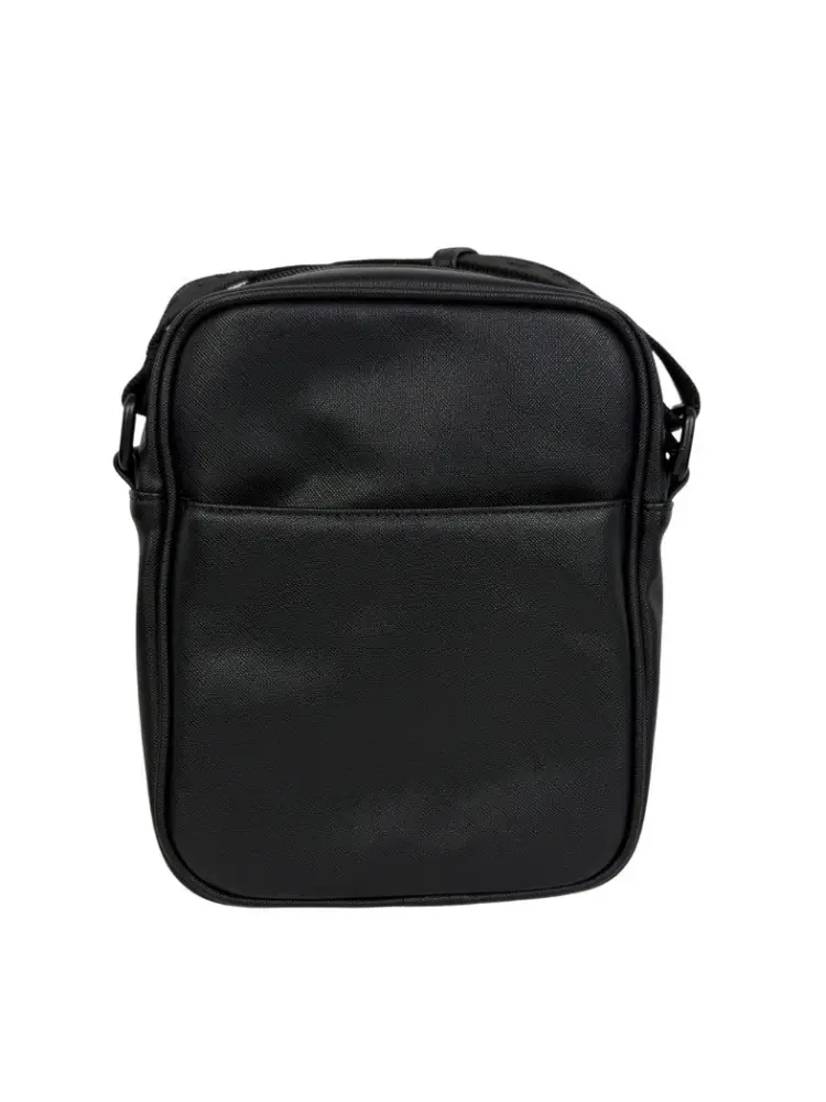 tracolla nera uomo in ecopelle logo in rilievo miniatura 2