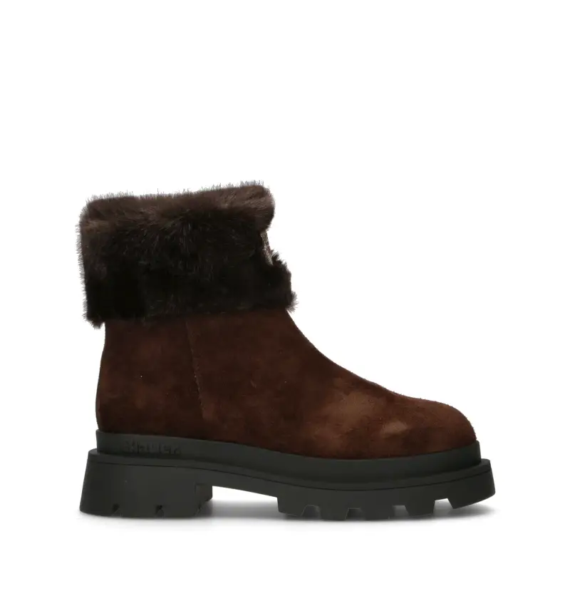 Tronchetto donna marrone in suede Vario