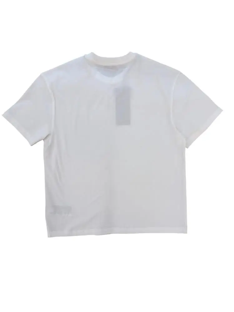 tshirt bianca bambina logo in rilievo miniatura 2