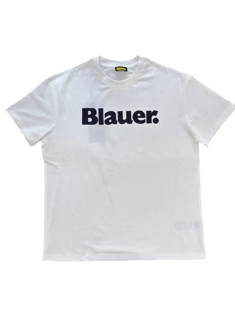 tshirt bianca bambino maxi logo