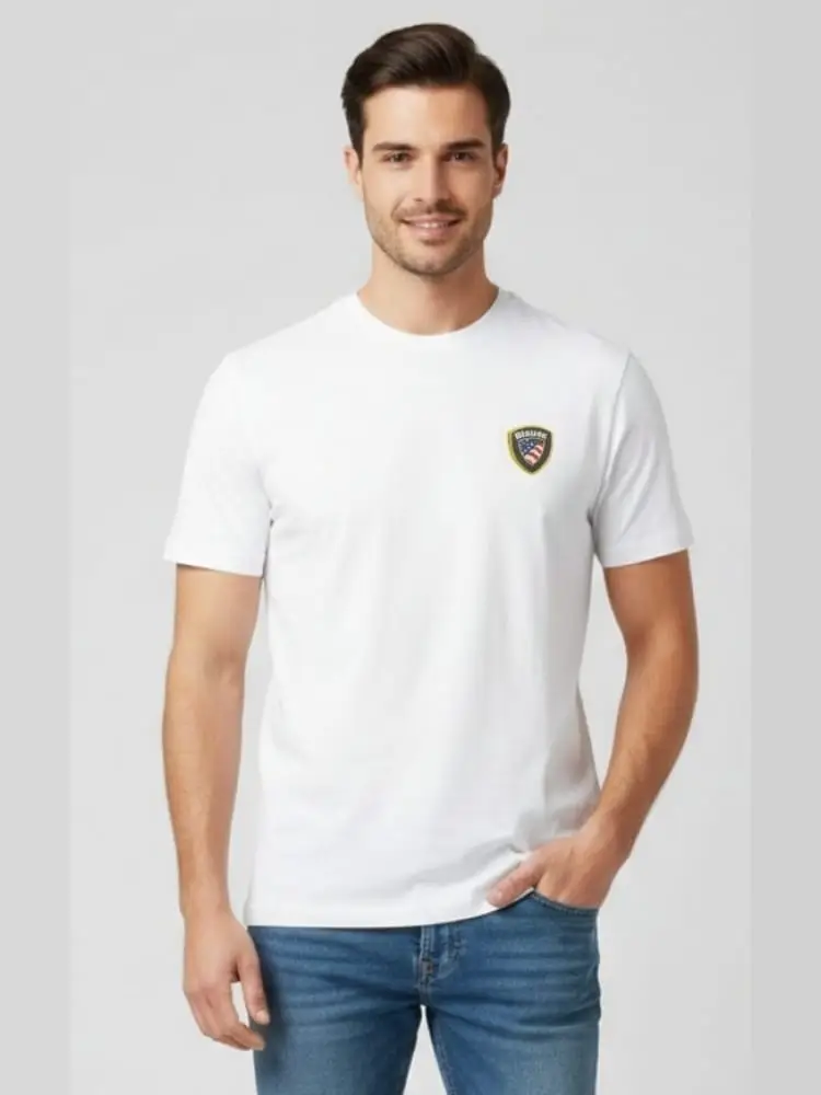 tshirt bianca uomo con logo