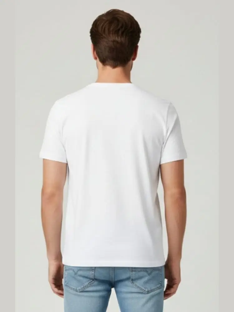 tshirt bianca uomo logo lettering miniatura 2