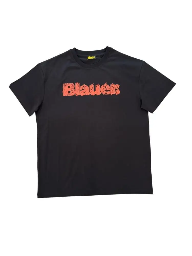 tshirt nera bambino maxi logo