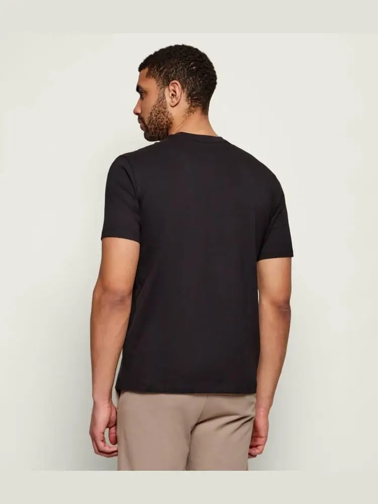 tshirt nera uomo logo lettering miniatura 2