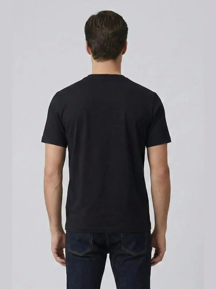 tshirt nera uomo maxi logo miniatura 2