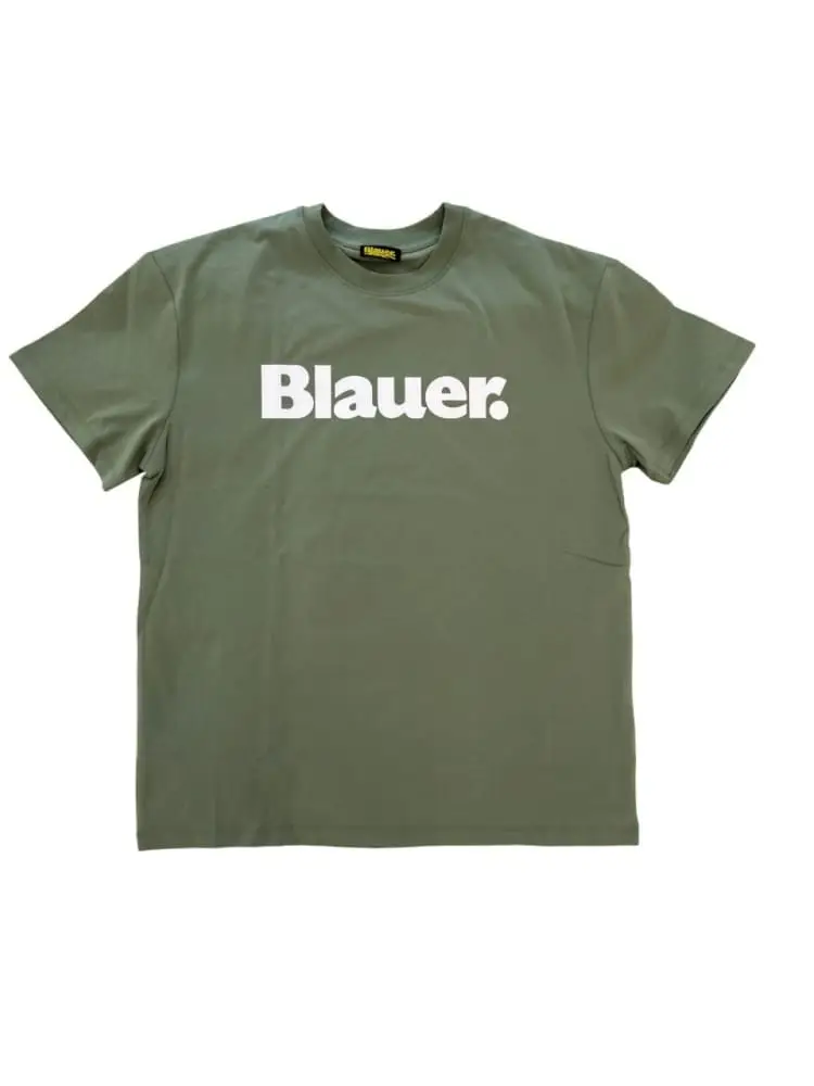 tshirt verde bambino maxi logo