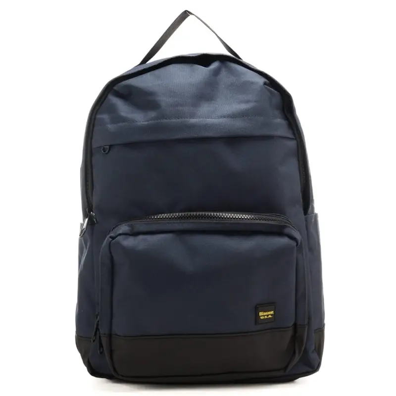 zaino da uomo con maxi logo stampato sui laterali ton sur ton blu navy