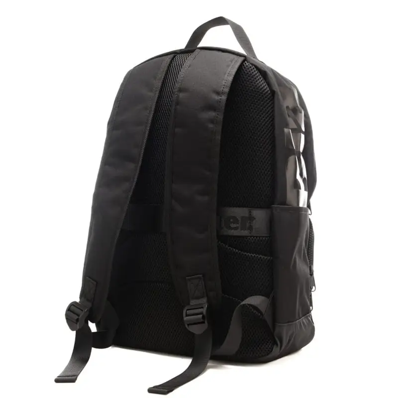 zaino da uomo con maxi logo stampato sui laterali ton sur ton nero miniatura 3