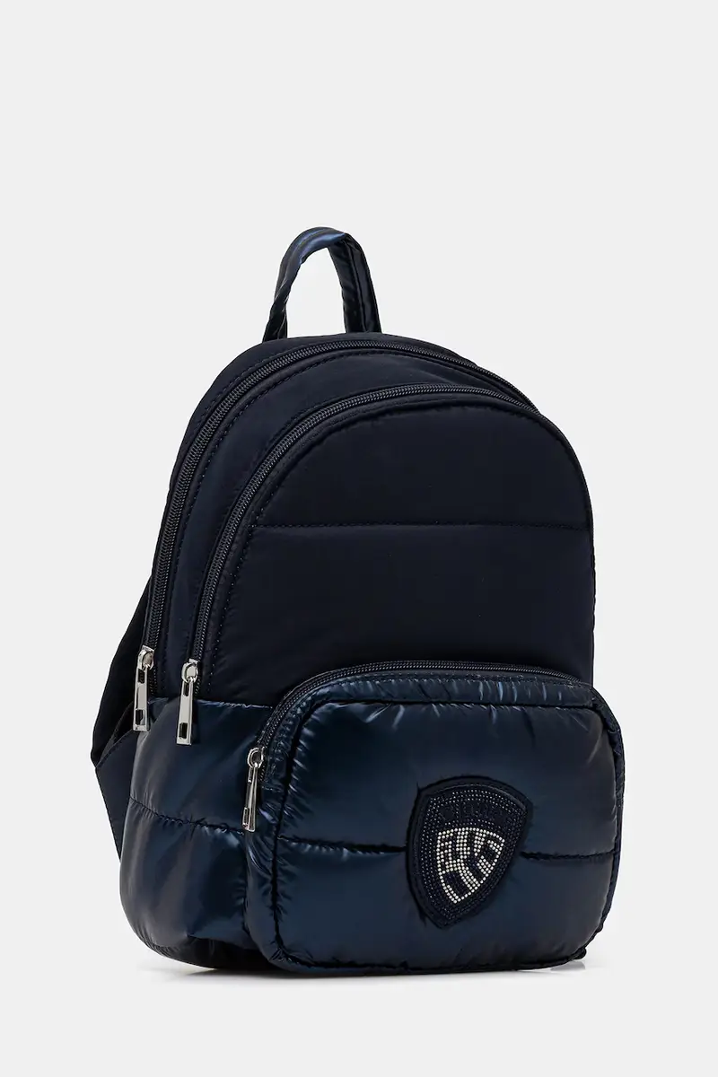 zaino donna colore blu navy con applicazione WAVE04 miniatura 2