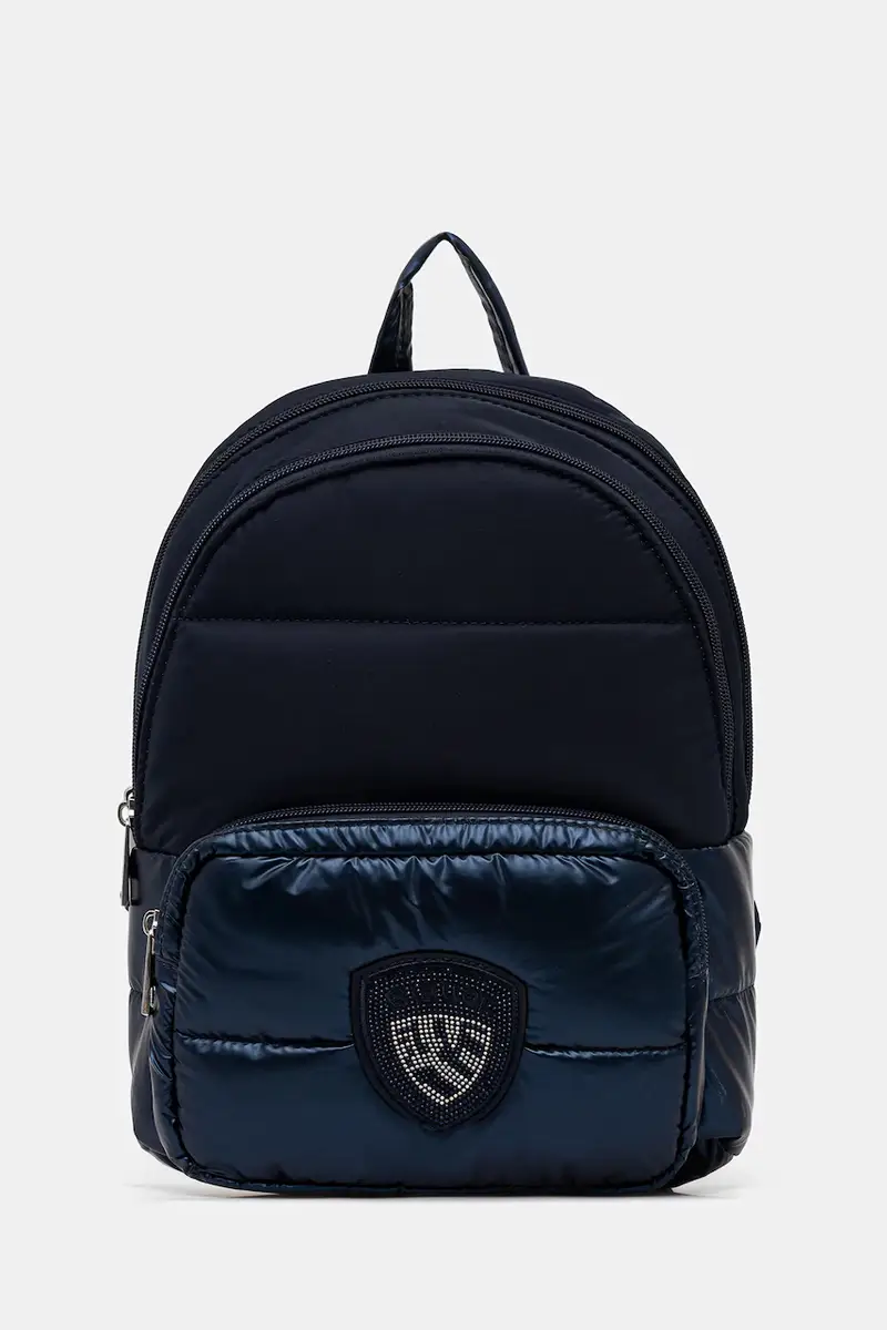 zaino donna colore blu navy con applicazione WAVE04