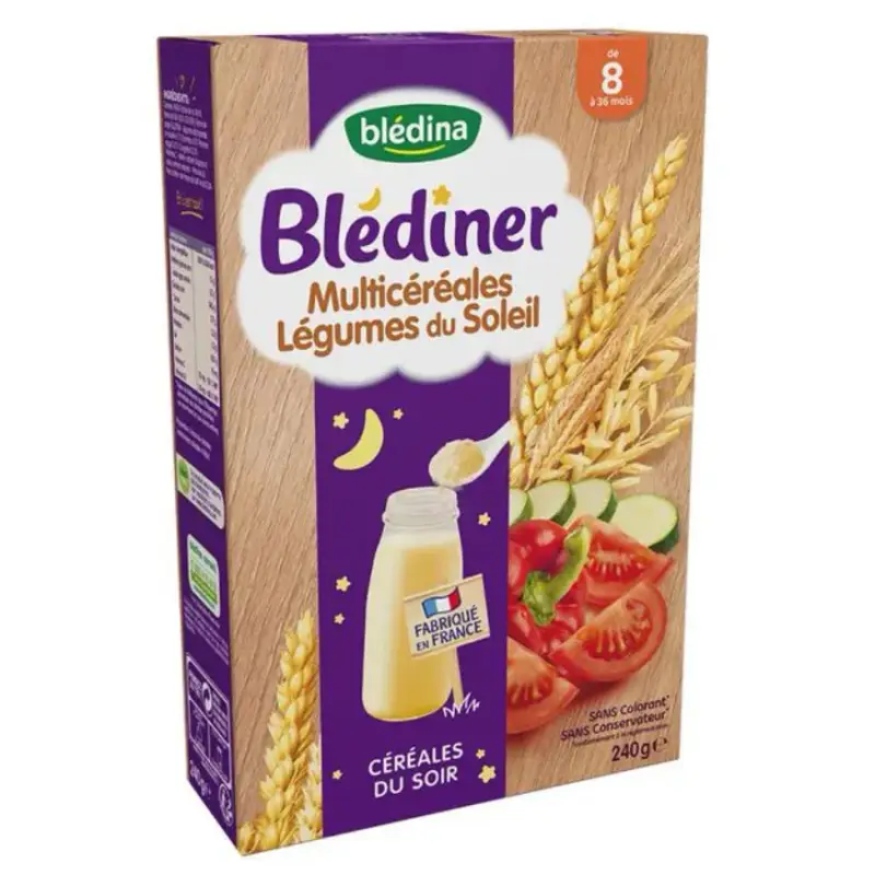 Blédina Cereales Du Soir Multicereales Verdure Del Sole Degli 8 Mesi Blediner 240g