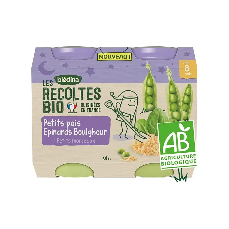 Blédina I Raccolti Bio Piccoli Spinaci Bulghur 2x200g