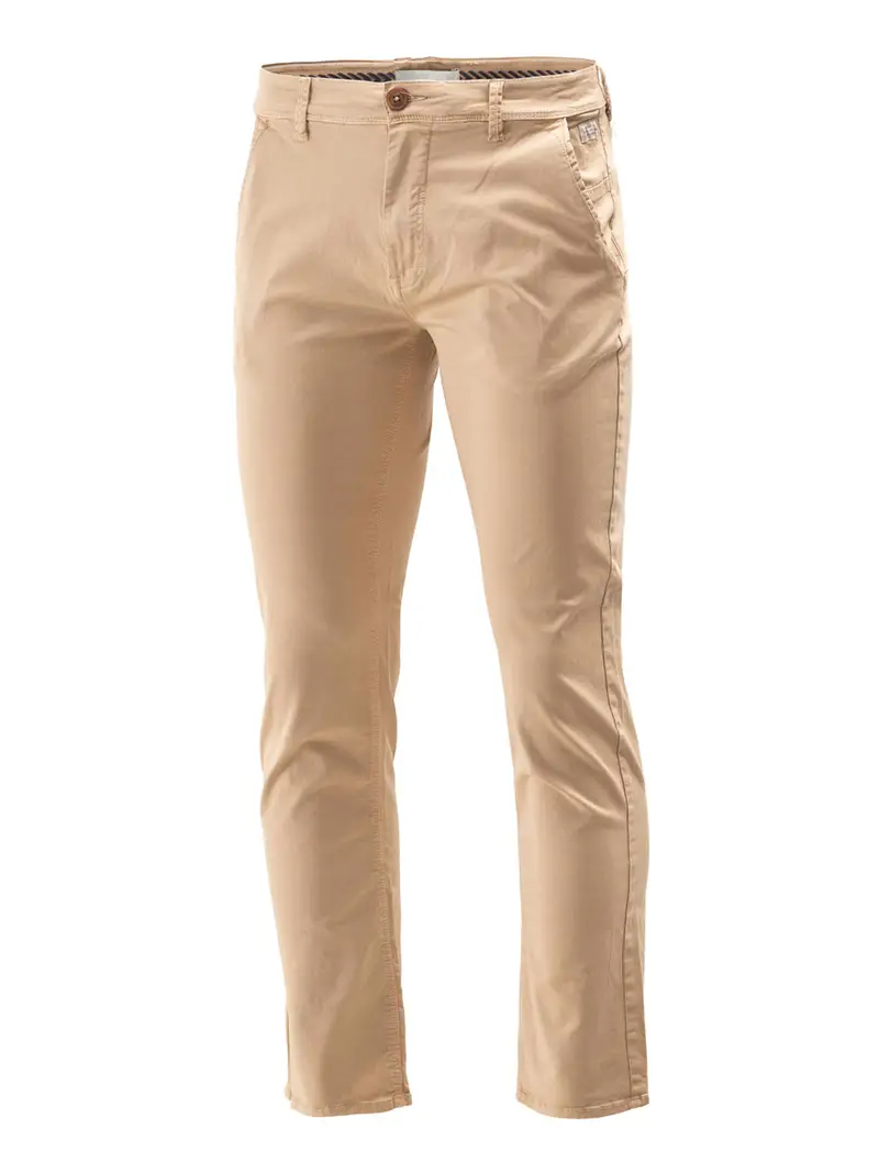 pantalone chino blend da uomo - beige
