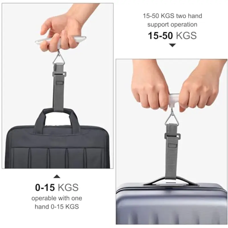 Blendura Pesa Valigia da Viaggio, Digitale Pesa Misura Della Portatile Casa 110 lb 50 kg Funzione Adatto per Viaggiare (Batteria Alloggiata nel vano Batteria) miniatura 3