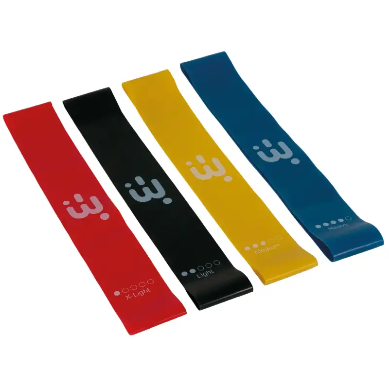 Fasce elastiche in lattice per aerobica Bliss (x4)