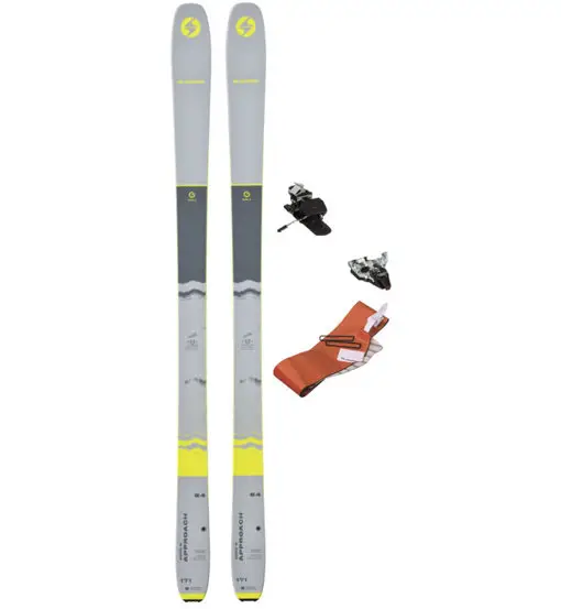 Set Zero G 084 Approach sci da scialpinismo+attacchi+pelli Grey