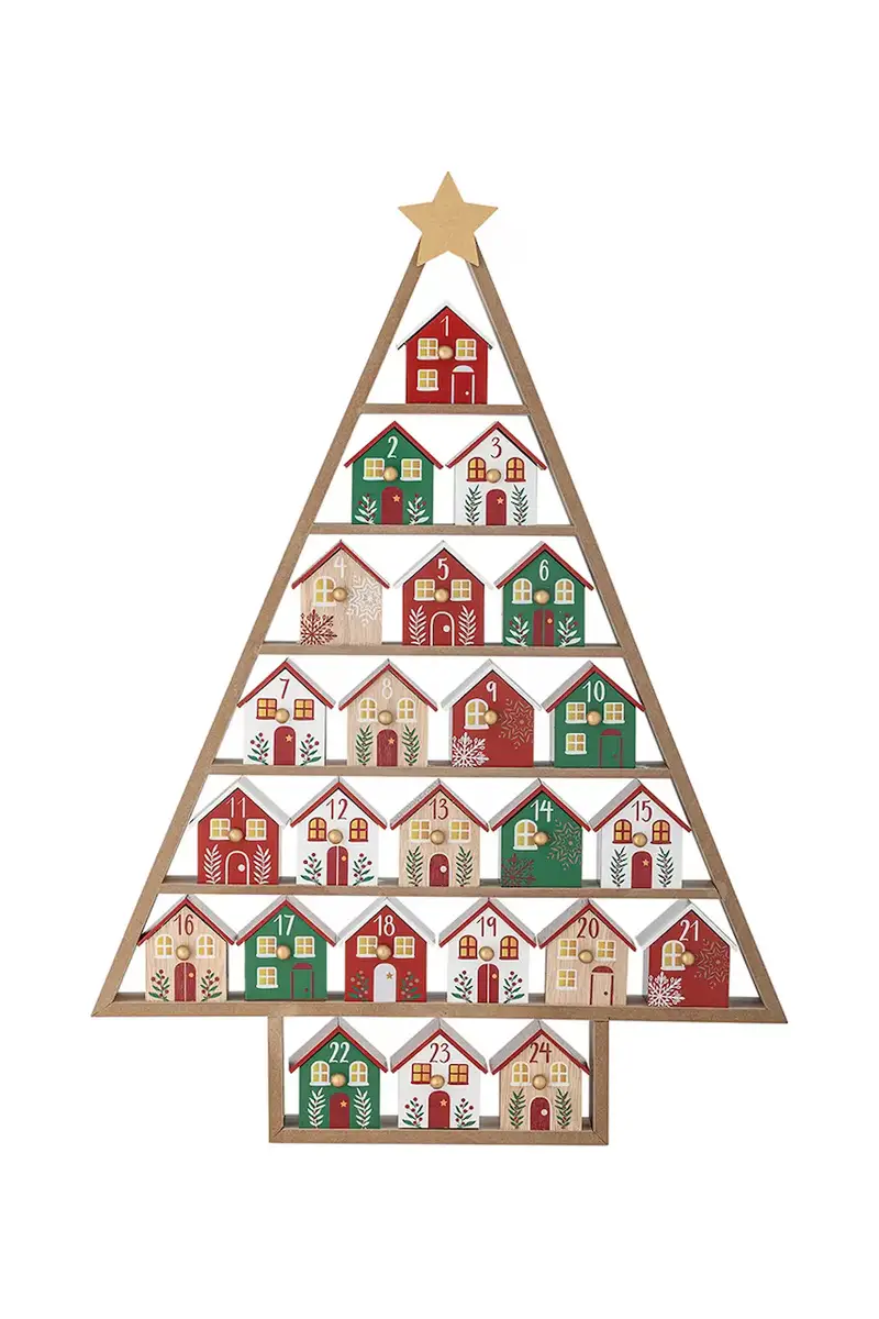 calendario dell'avvento Calvin 44 x 61,5 x 6 cm Multicolore