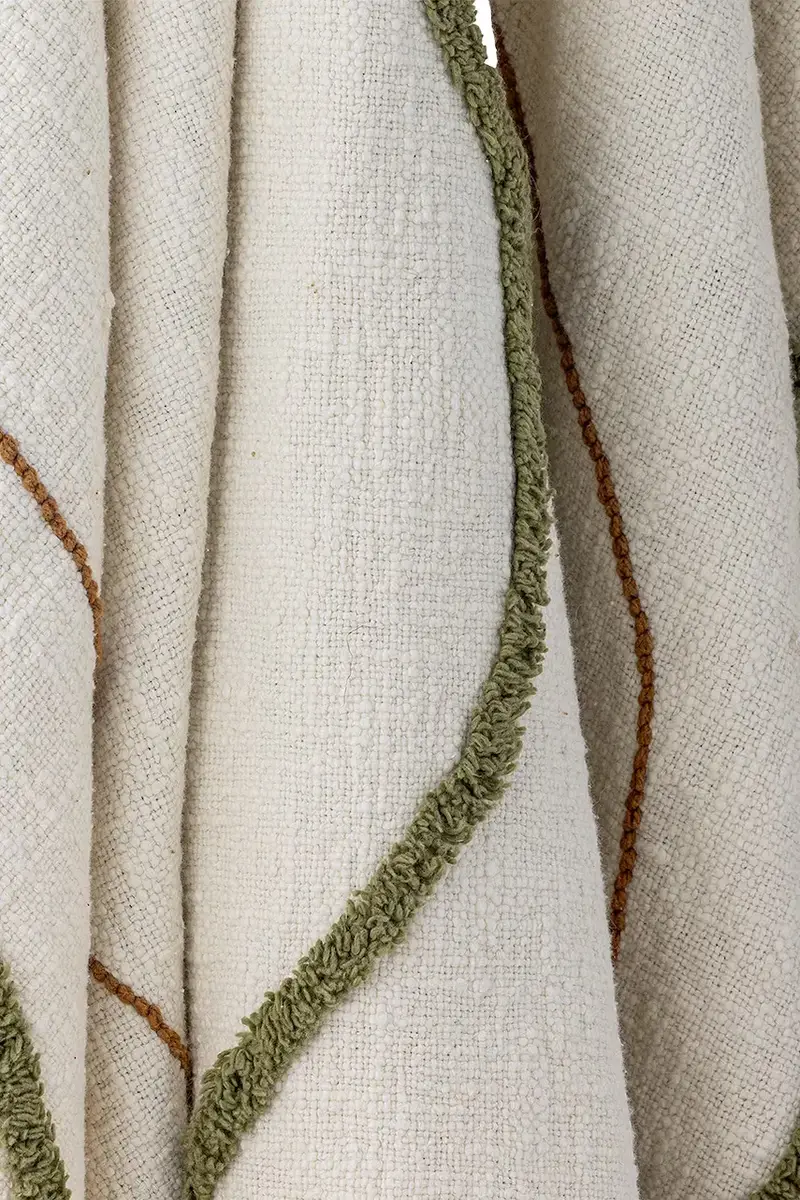 coperta 150 x 130 cm colore beige miniatura 3