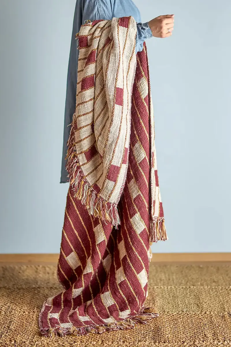 copriletto con cotone 160 x 130 cm Multicolore miniatura 4