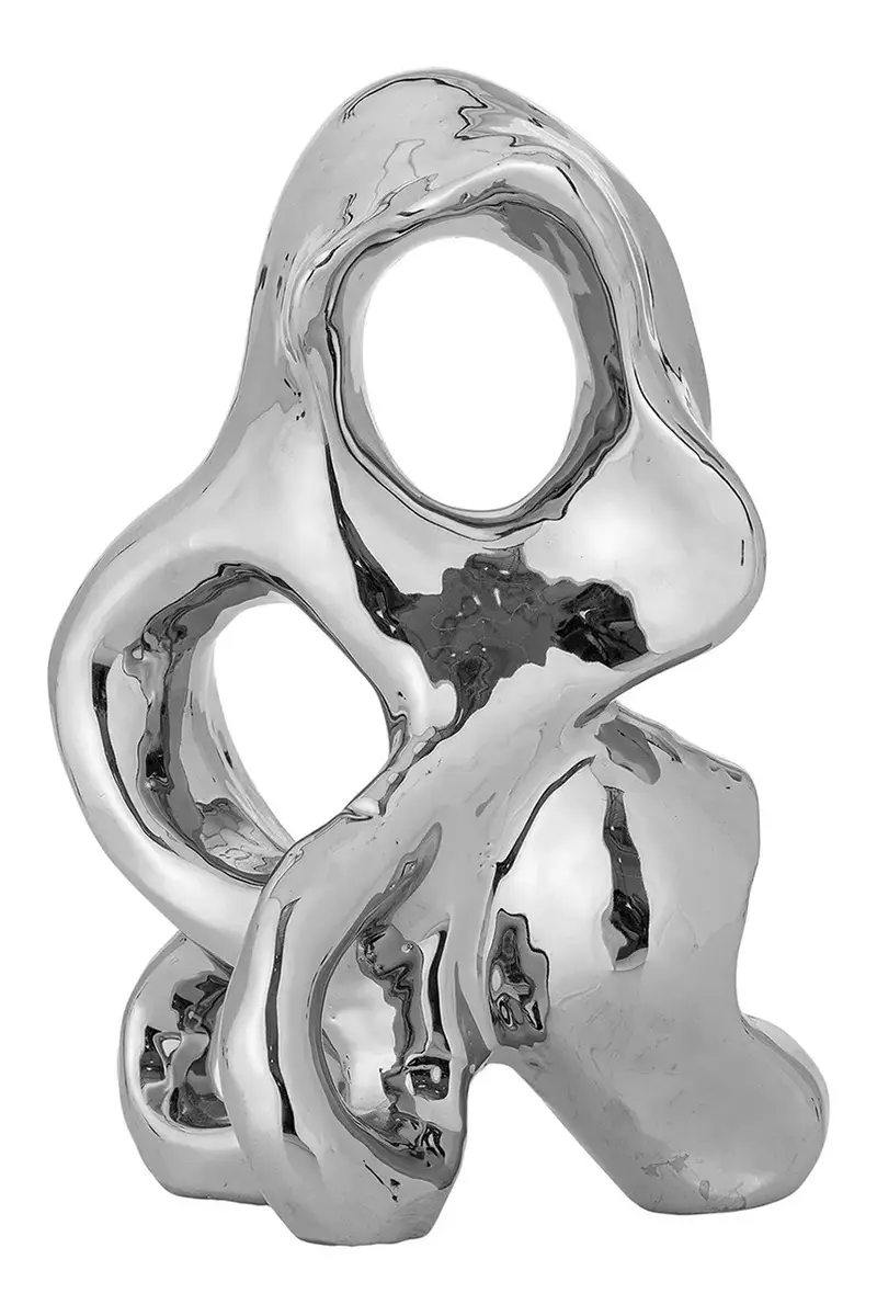 figurina decorativa Vinini 18 x 27 x 13 cm colore grigio miniatura 3