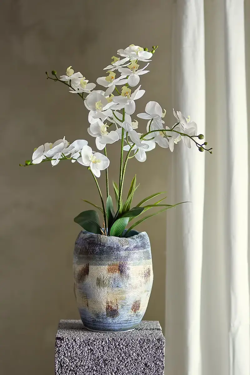 finta pianta in vaso Orchid Plant 84 cm Multicolore miniatura 2