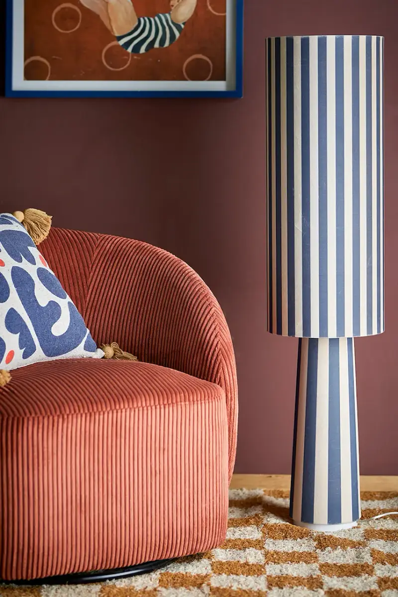 lampada da tavolo Emmie 28 x 120 cm Blu navy miniatura 2