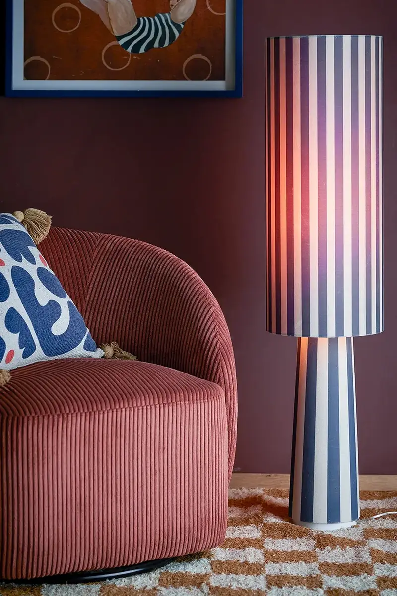 lampada da tavolo Emmie 28 x 120 cm Blu navy miniatura 3