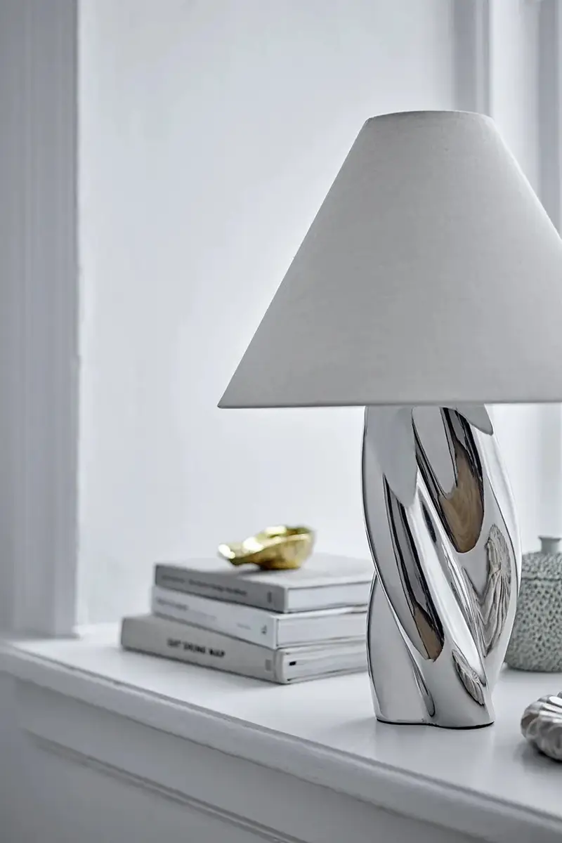 lampada da tavolo Silva 35 x 49 cm colore grigio miniatura 2