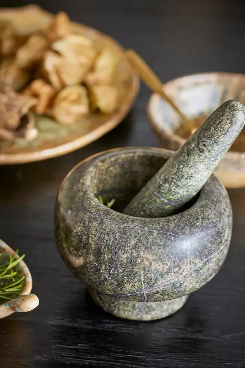 mortaio e pestello Marrone miniatura 4