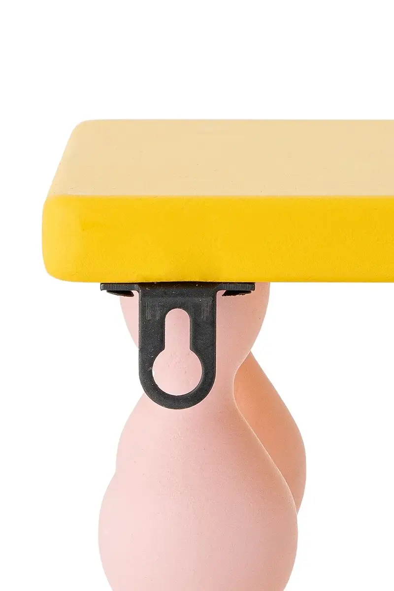 scaffale a parete Bibiola 60 x 21, 5 x 17 cm colore giallo miniatura 3