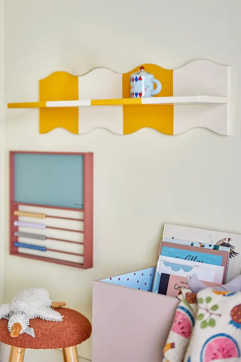 scaffale a parete Bubbi 80 x 22, 5 x 17 cm Giallo miniatura 3