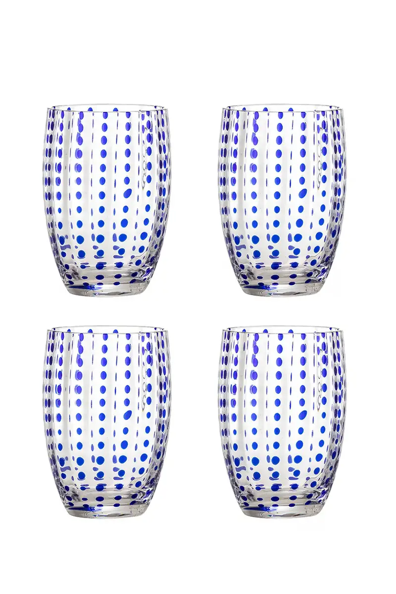 set bicchieri Brinley 350 ml pacco da 4 colore blu