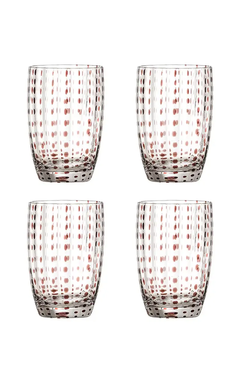 set bicchieri Brinley 350 ml pacco da 4 colore marrone