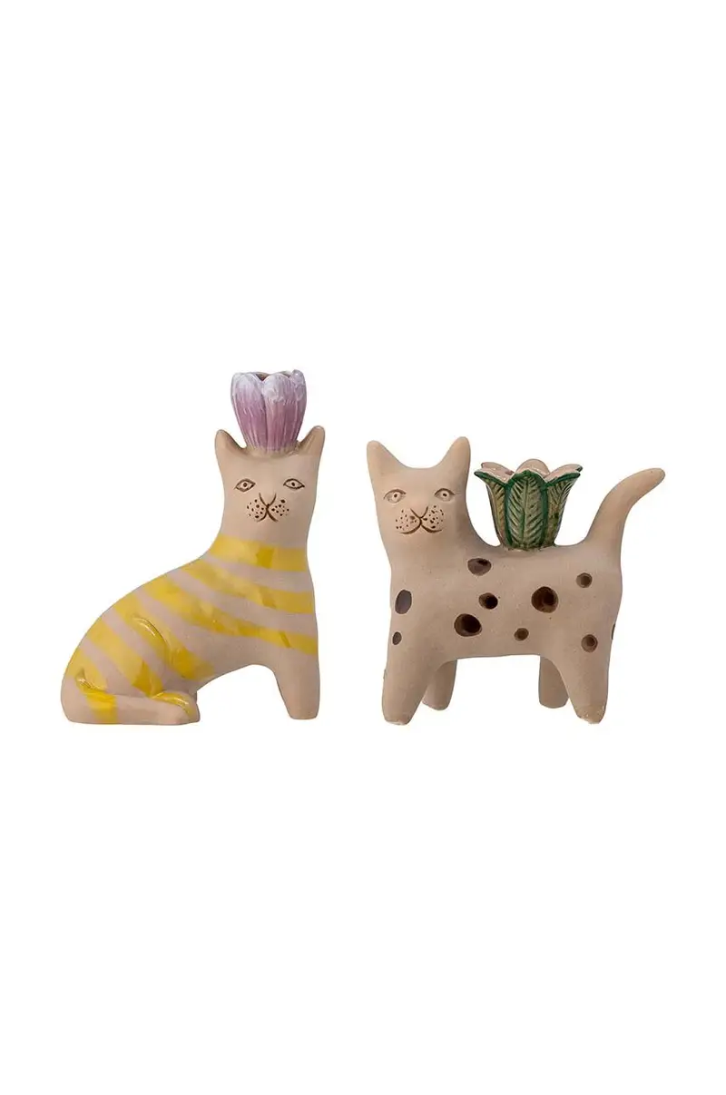 set candelabri Mamie pacco da 2 Marrone