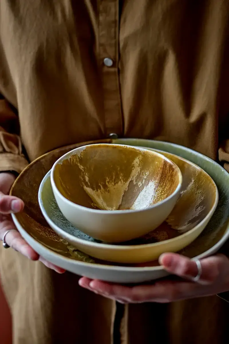 set ciotole Lacey 21 x 6 cm pacco da 4 colore giallo miniatura 5